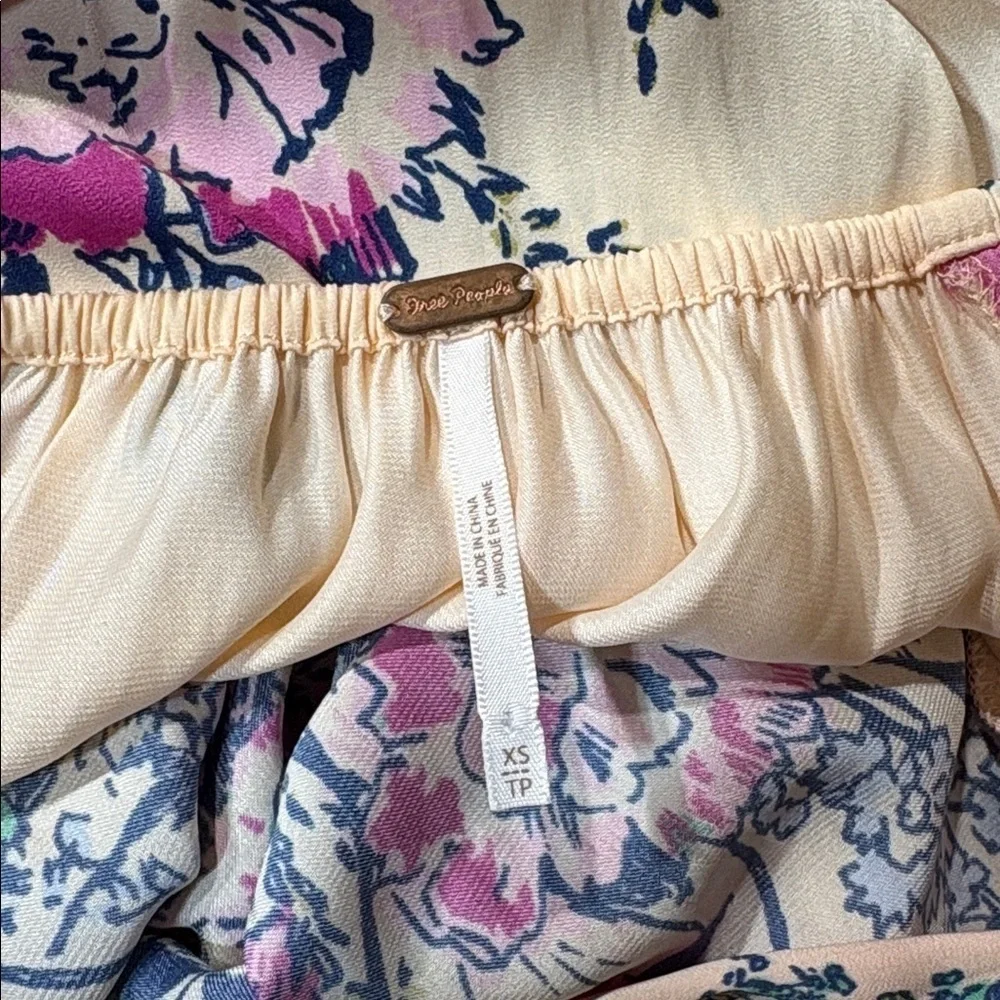 Free People Positano Printed Off Shoulder Paisley Blouse